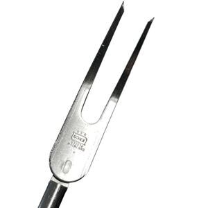VTG EKCO 2-Prong 11.5" Meat Fork Chromium Plated USA Made Black Handle